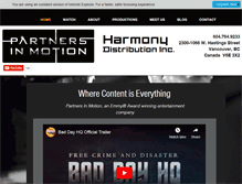 Tablet Screenshot of partnersinmotion.com